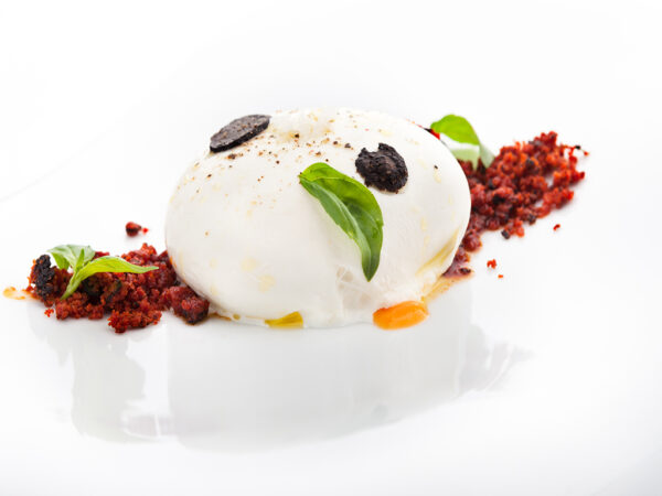 Huevo a 62 grados patatas boletus foie