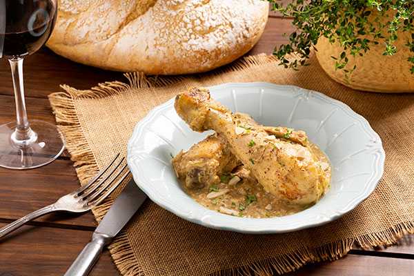 Receta de pollo en pepitoria de A Punto Madrid