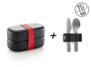 LUNCH BOX TO GO + CUBIERTOS LÉKUÉ