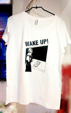 CAMISETA WAKE UP BLANCA TALLA M